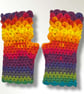 Crocheted Fingerless Dragon Scale Gloves - Image 2