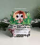 Tawny Owl Card. Personalised handmade birthday gift card for owl lover. - Image 5