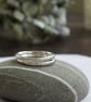 Silver stacking rings - hammered stacking rings  - Image 6
