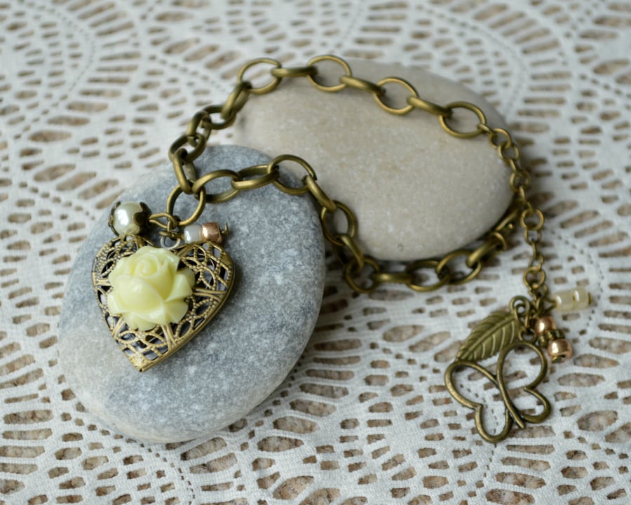 Heart Shaped Locket Bracelet