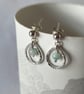 Sterling Silver Hammered Teardrop Earrings with Amazonite Gemstones - Image 5