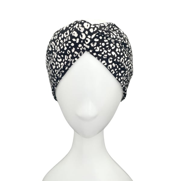 Leopard Twist Headband, Turban Headband for Women, Wide Hair Band