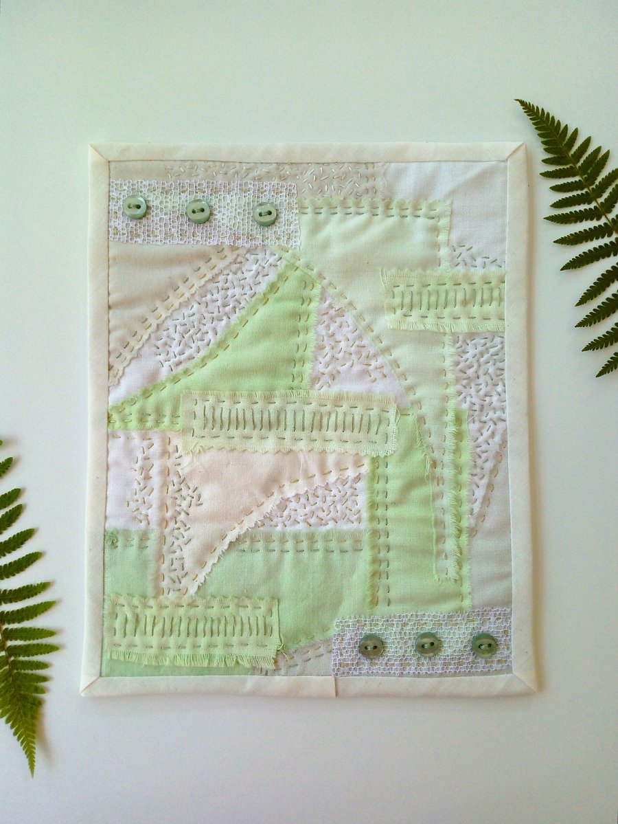 Embroidered Textile Art Quilt 