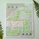 Embroidered Textile Art Quilt 