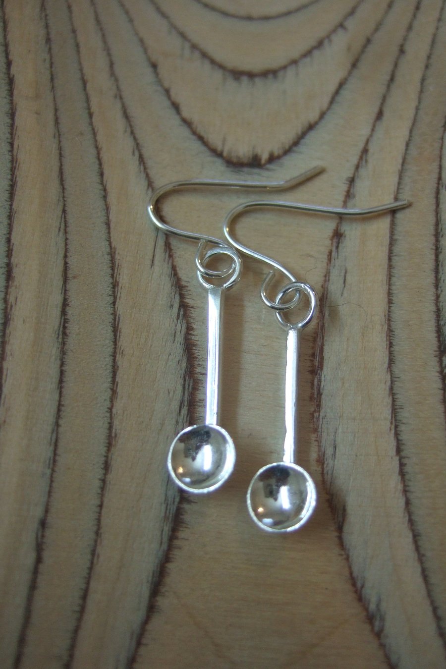 Tiny Sterling Silver Spoon Earrings