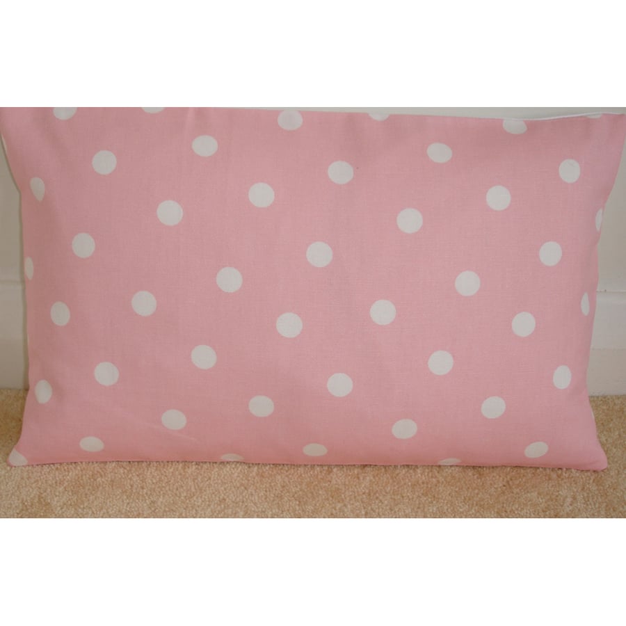 Tempur Travel Pillow Cover SMALL Polka Dots Pink Spots 16x10 