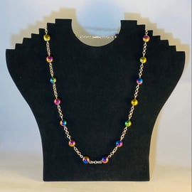 Rainbow hematite necklace 