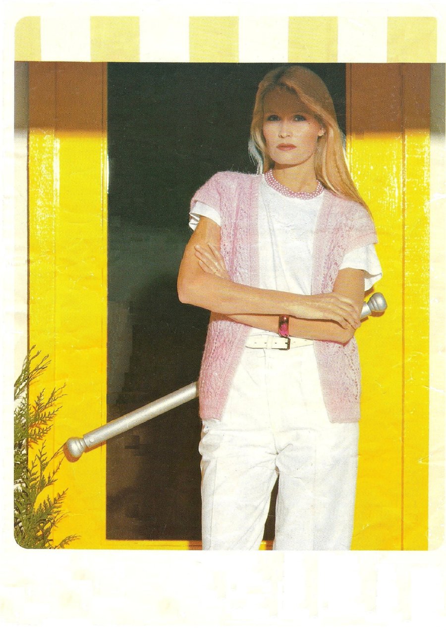 VINTAGE KNITTING PATTERN Ladies Lace slipover