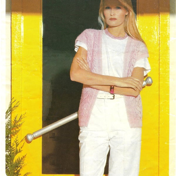 VINTAGE KNITTING PATTERN Ladies Lace slipover