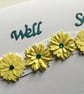 Get well soon card. Handmade flowers. Ref 071.  - Image 2