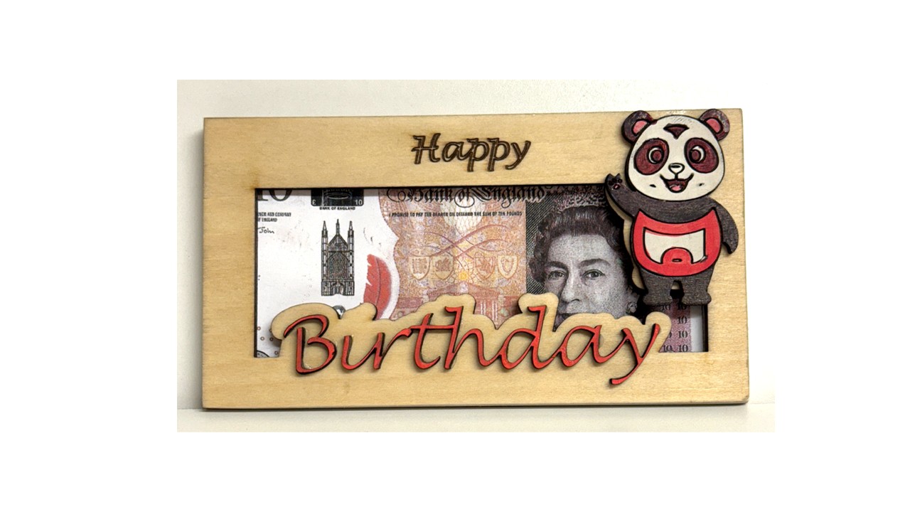 Handmade Birch plywood Money gift holder