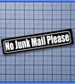 No Junk Mail Please vinyl letterbox sticker, decal - Image 2