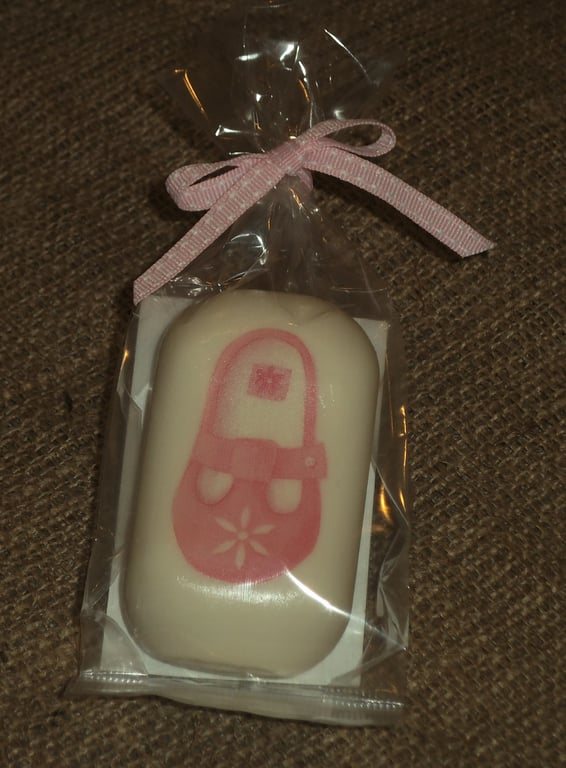 Attractive Unusual Decorated Soap Baby Girl Shoe Shower Gift 