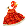 Autumn leaf print dress