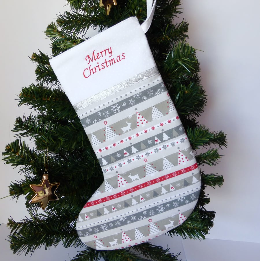 Christmas stocking, quilted
