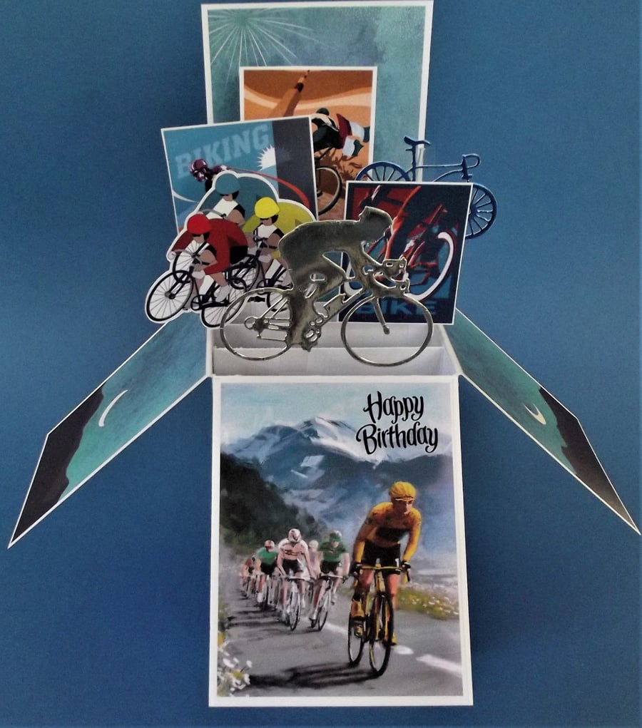 Men's Cycling Birthday Card 