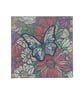Butterfly & Floral Stained Glass Style Coaster Set - Image 4