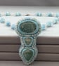 Aquamarine & Sterling Silver Beaded Pendant Necklace - Image 1