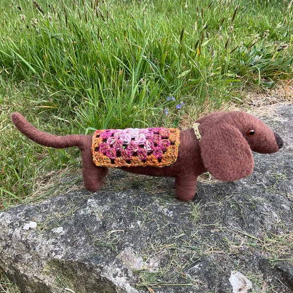 Needle felted sausage dog - made to order!