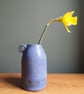 Summer Seconds - Slab built  unique flower vase in blue