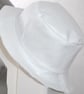 Sun Hat Bucket Hat Taupe and White Floral Reversible Summer Hat - Image 8