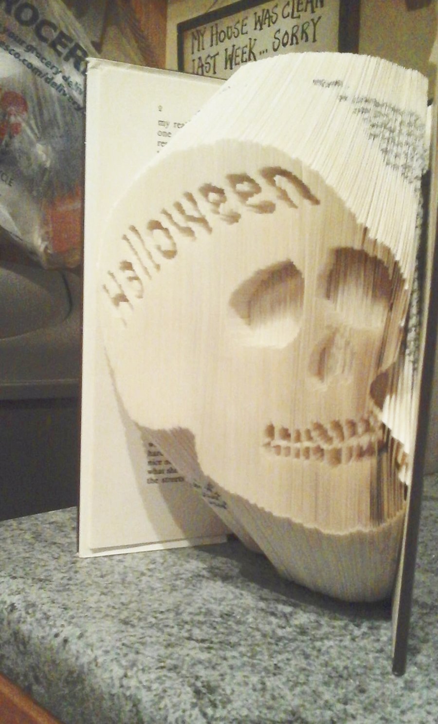 Halloween Skull COMBI Book Folding Pattern - EMAILED PDF PATTERN