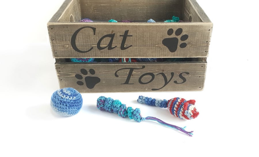 Cat toys, cotton mouse & ball with catnip