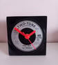 Vinyl Record Desk Clock upcycled from a vintage 7" single, The Specials, Ghost T