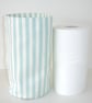 Toilet Roll Holder 2 Loo Roll Storage Basket Duck Egg Striped