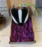 Fused glass Badger Suncatcher - Image 1