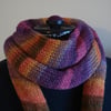 Knitted Scarf, Cosy Shawl, Stole, Wrap, Triangle Scarf