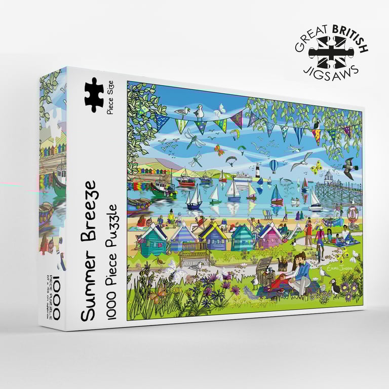 Summer Breeze 1,000 piece jigsaw puzzle designed and made in the UK
