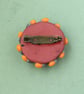 Tropical Brooch - Swirly Flower - Polymer Clay Brooch - Image 2