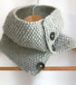 Cowl in Grey Aran Wool - Image 1