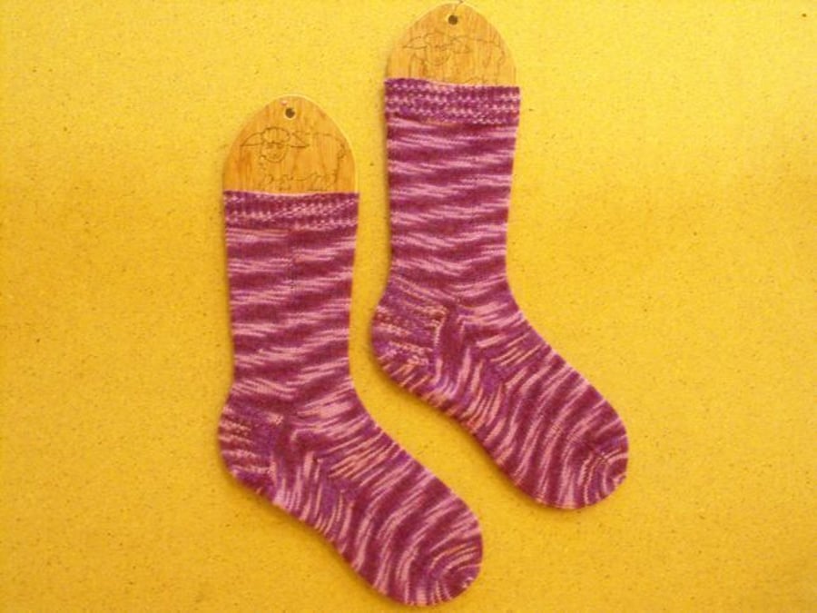 SALE: Hand knitted socks SMALL size 4-5