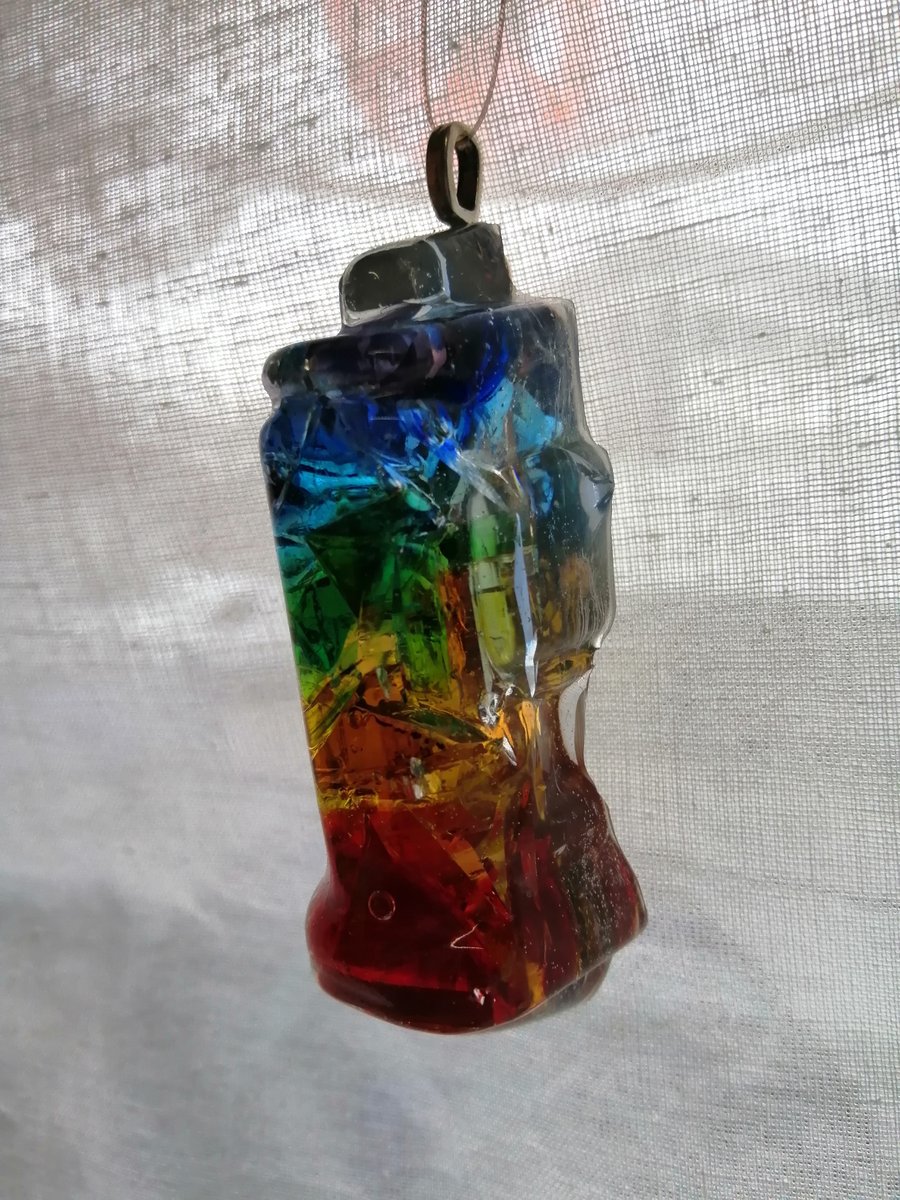 Rainbow Glass and Resin Suncatcher