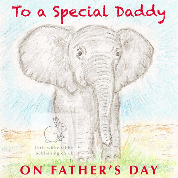 Benny the Baby Elephant - Father's Day Card