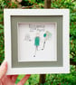 Personalised Sea Glass Birthday Picture, Handmade Milestone Birthday Gift - Image 5