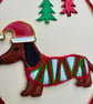 Christmas card, sausage dog in Santa hat and xmas jumper. To or from the dog.  - Image 2