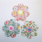 Handmade large paper flowers for junk journals, card toppers, room decor