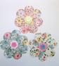 Handmade large paper flowers for junk journals, card toppers, room decor
