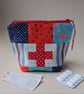 First Aid Patchwork Zipped Pouch