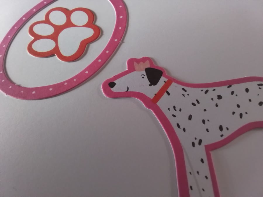 An any occasion card. Dog. Paw. Ref 312