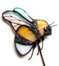 Stained Glass Bee Plant Decoration - handmade in Hampshire