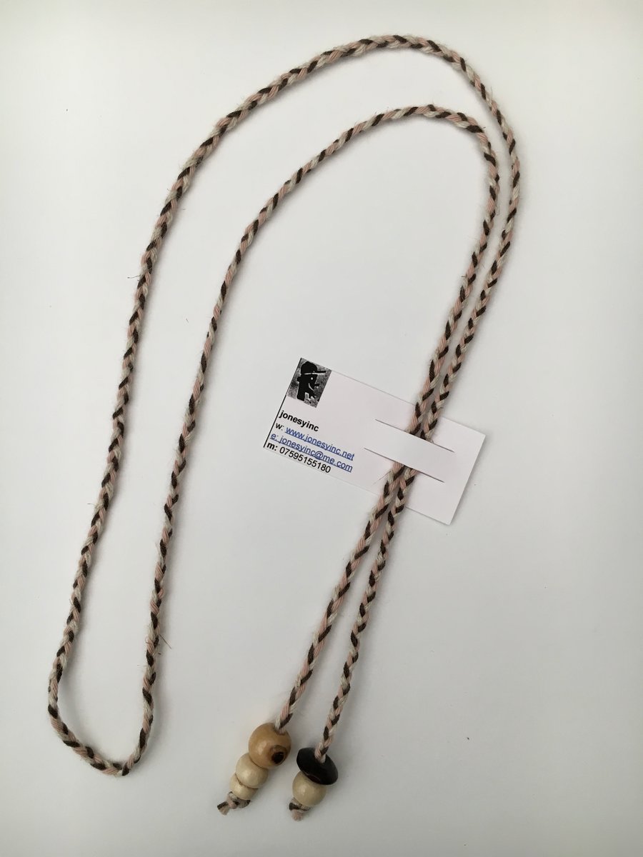 Hand-plaited wrap necklace (number 7)