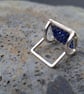 BOLD Lapis Lazuli Statement Ring Sterling silver 925 Handmade Artisan - Image 4