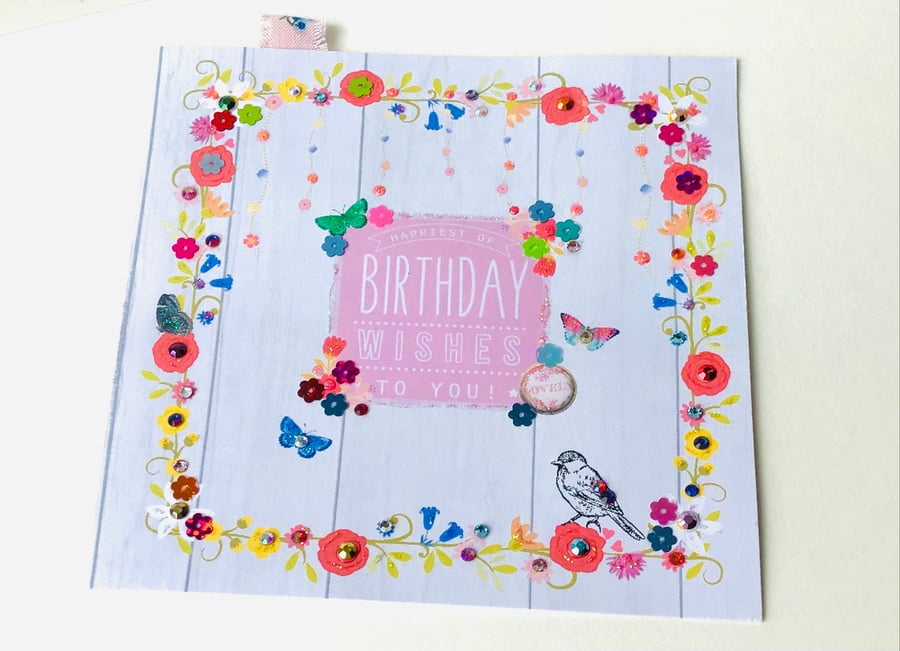 Birthday Card,Greeting Card,Printed Handfinished Card,Can Be Personalised 
