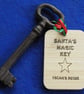 Magic key for Father Christmas with personalised key fob with childs name - Image 2