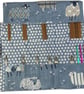 interchangeable and double pointed needle case with blue sheep, knitting needle  - Image 1