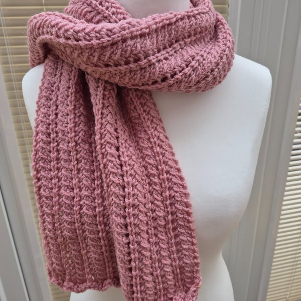 Hand knitted scarf 